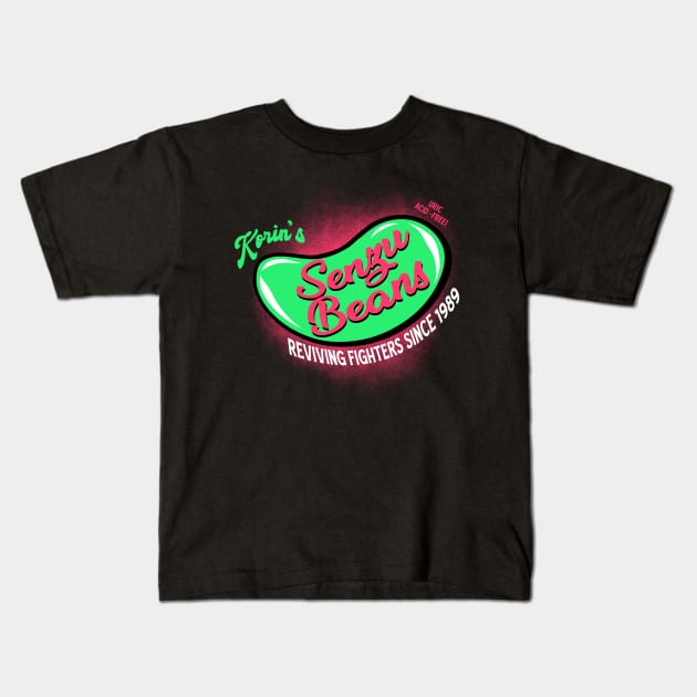 Senzu Beans DBZ Super Saiyan Kids T-Shirt by theyoiy